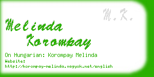 melinda korompay business card